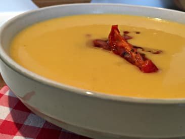 Sopa de coliflor y camote