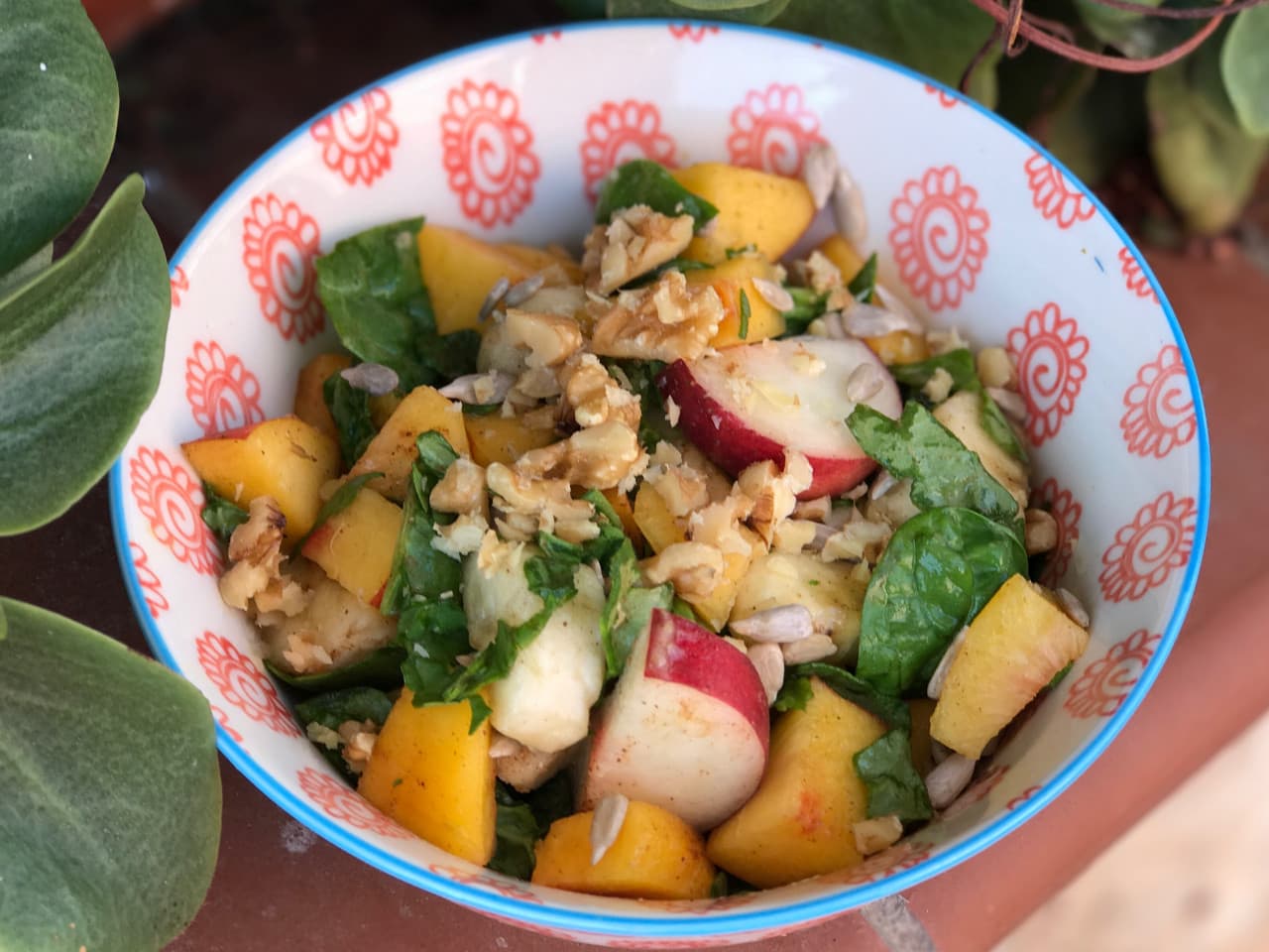 Power peach breakfast salad