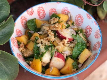 Power peach breakfast salad