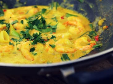 Crevettes au curry