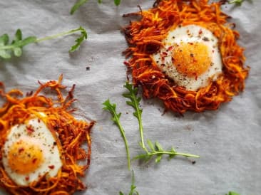 Sweet potato egg nest