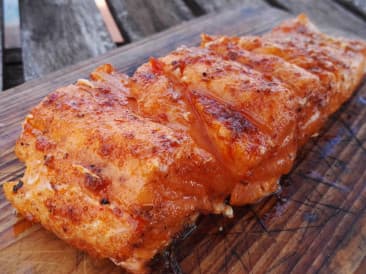 Grilled salmon latinstyle