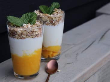 Frisse mango trifle