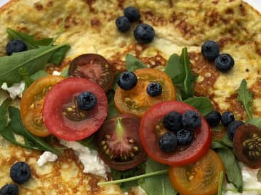 Savoureux et sain; l'enveloppe d'omelette