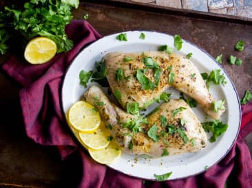 Poulet au citron et à l'ail