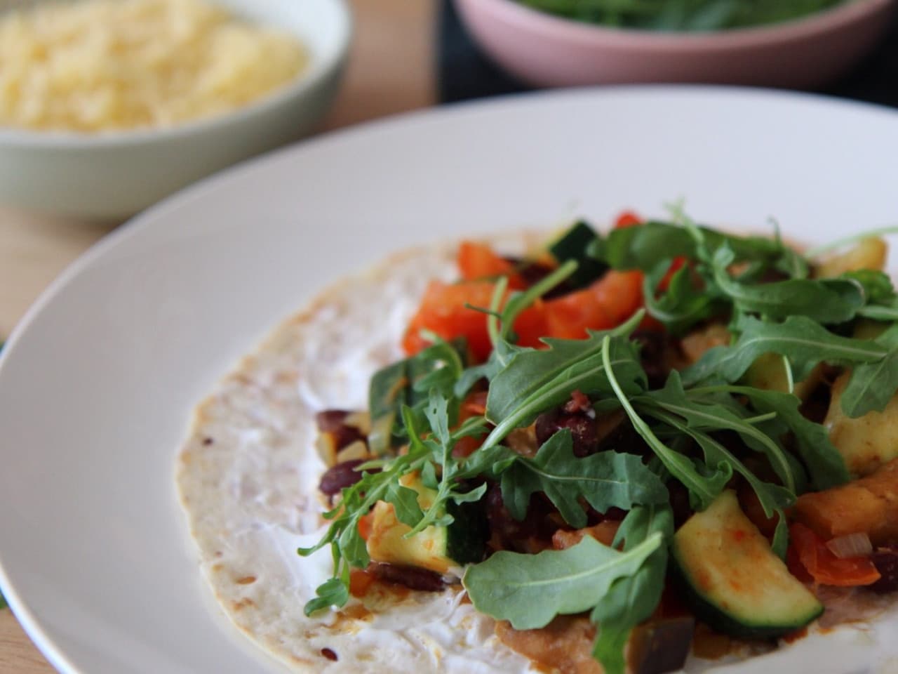 Wraps with lots of vegetables
