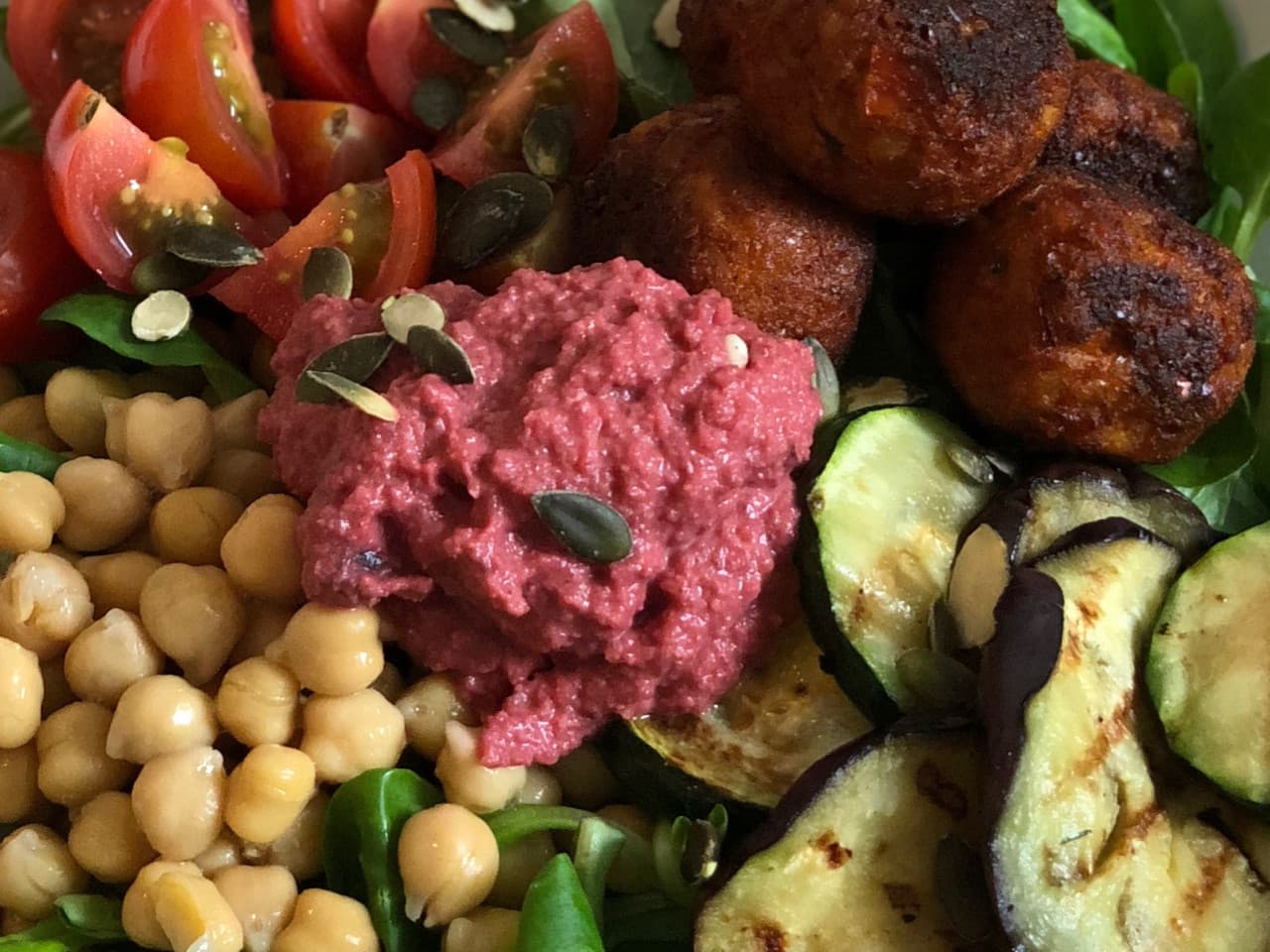 Falafel Bowl met pita