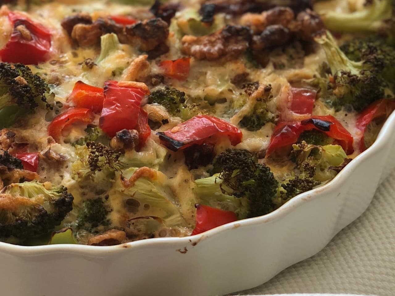 Quiche con brócoli y tomates secos