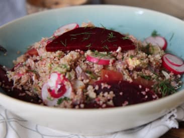 Couscous 3.0; met bietjes en makreel