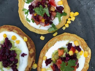 Tortitas de maíz con toques mexicanos