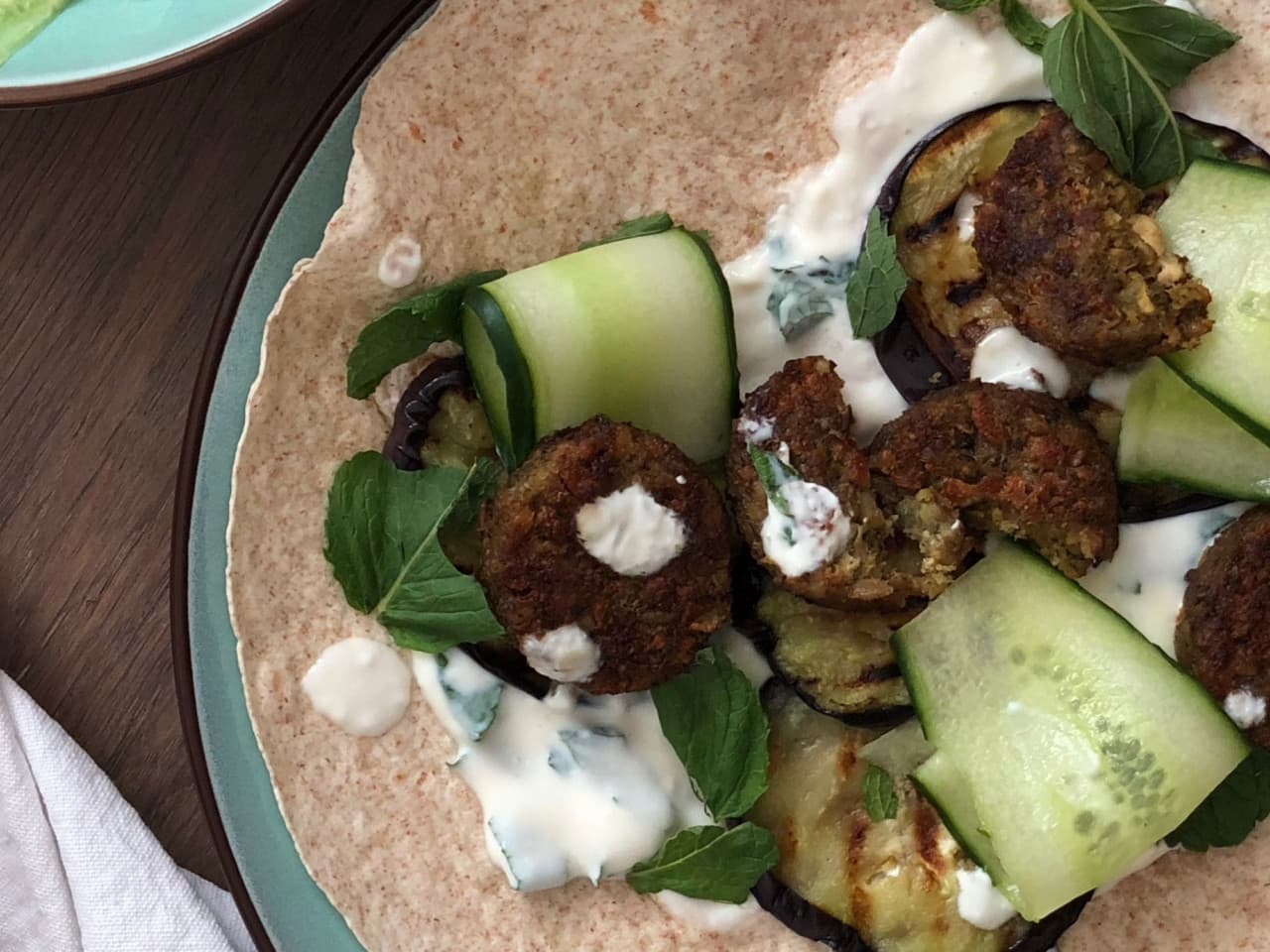 Falafel with coconut & mint