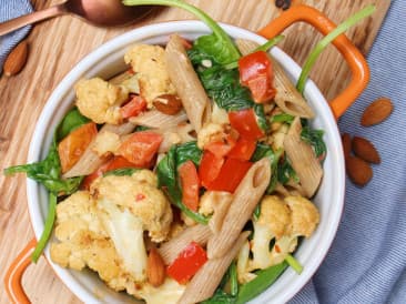 Pasta con coliflor asada