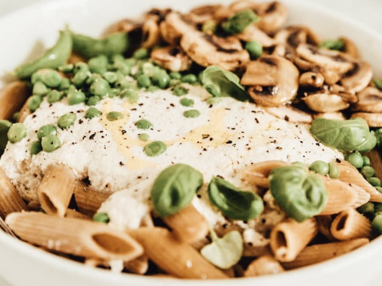 Vegan pasta carbonara