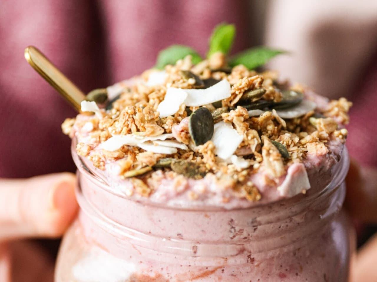 Desayuno de chía rico en proteínas