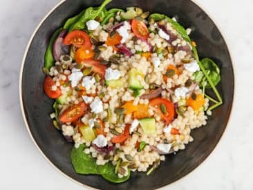 Easy Vegan pearl couscous with pumpkin