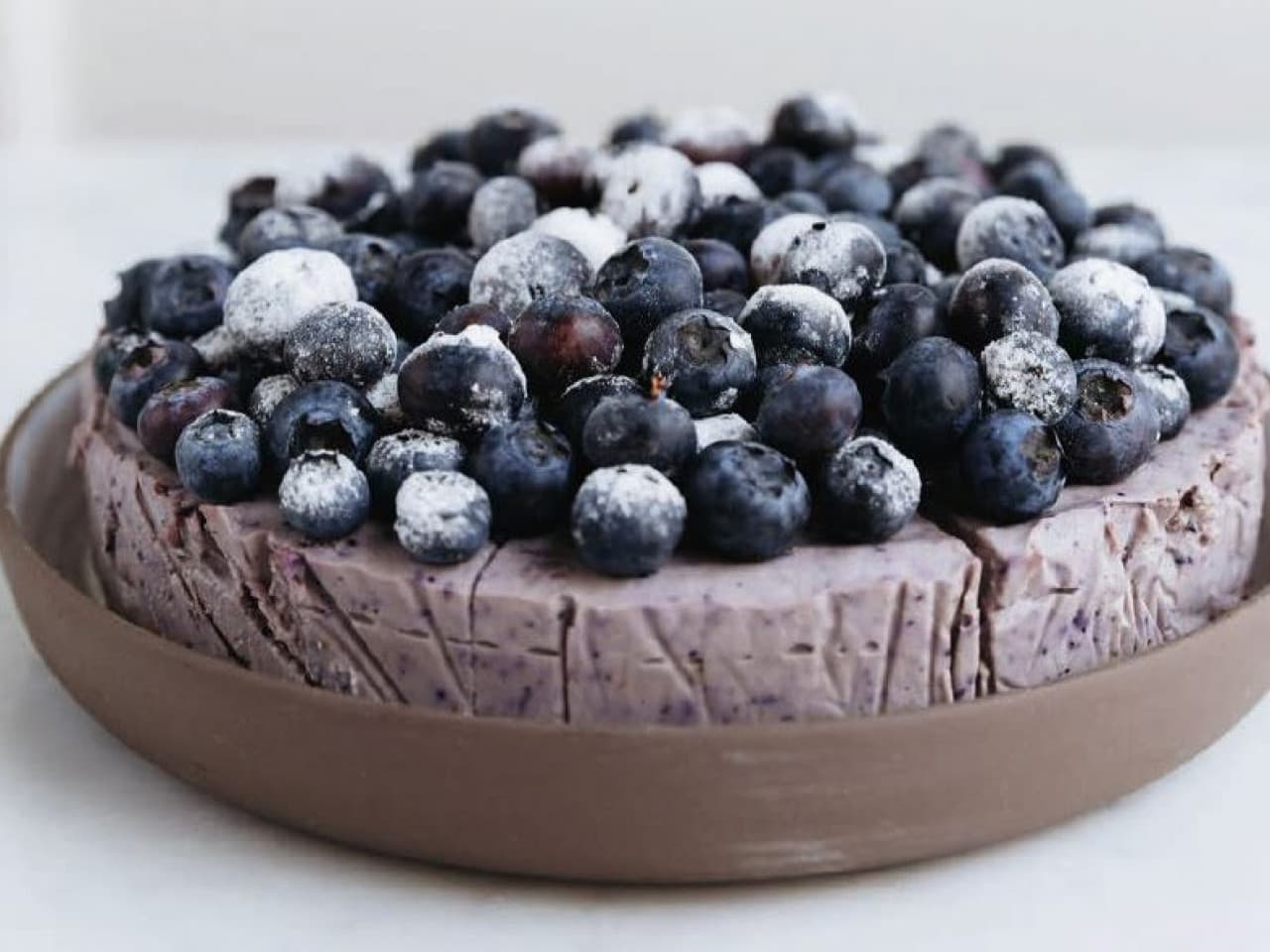 Easy Vegan bosbessen cheesecake