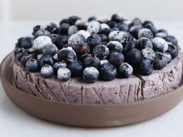 Easy Vegan bosbessen cheesecake