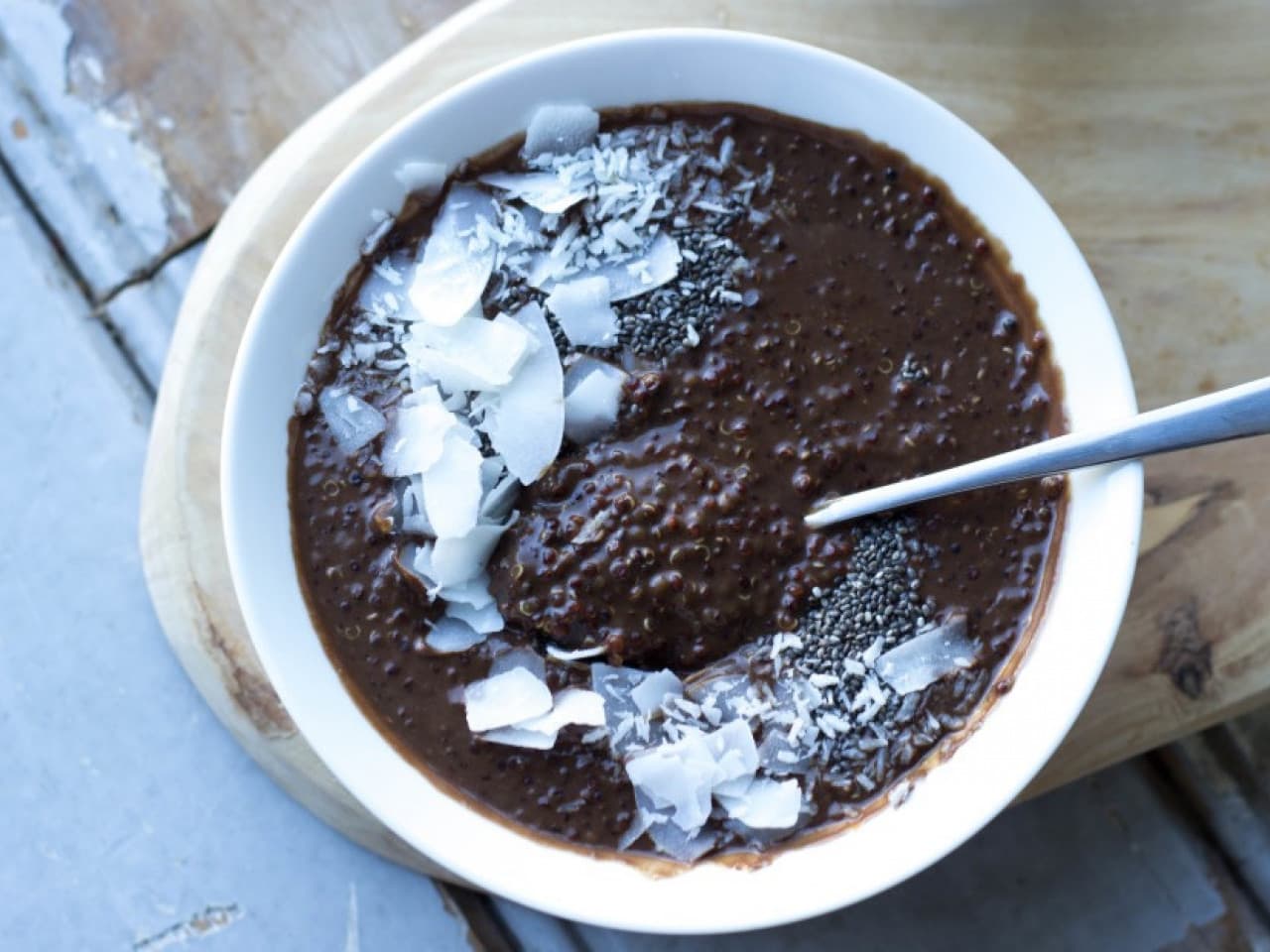 Quinoa cacao pudding