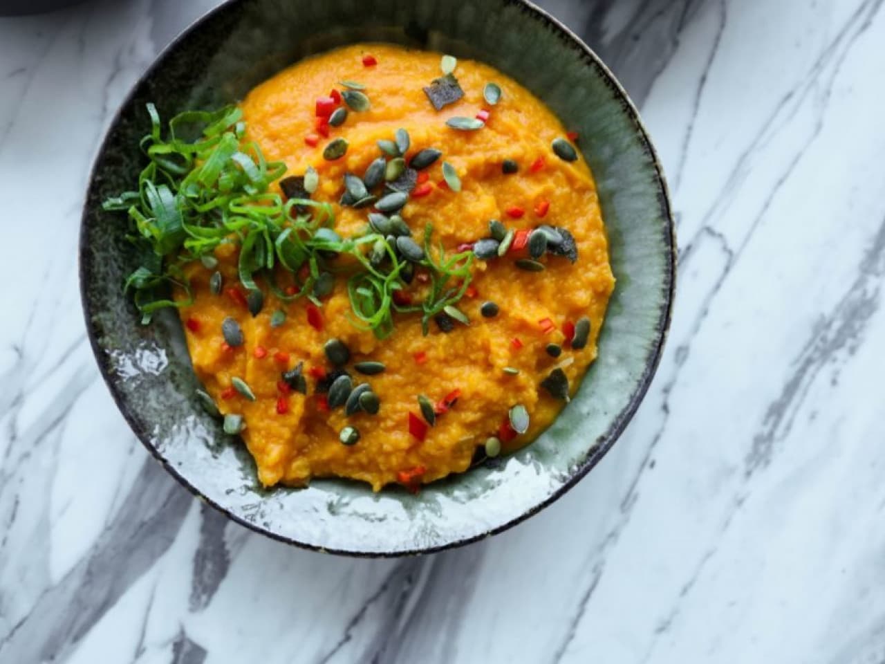 Purée de patate douce et de citrouille (recettes de Noël végétaliennes)