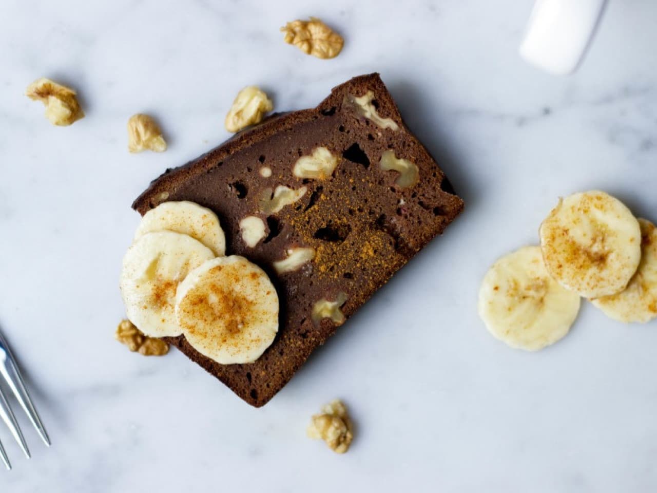 Banana bread with chocolate