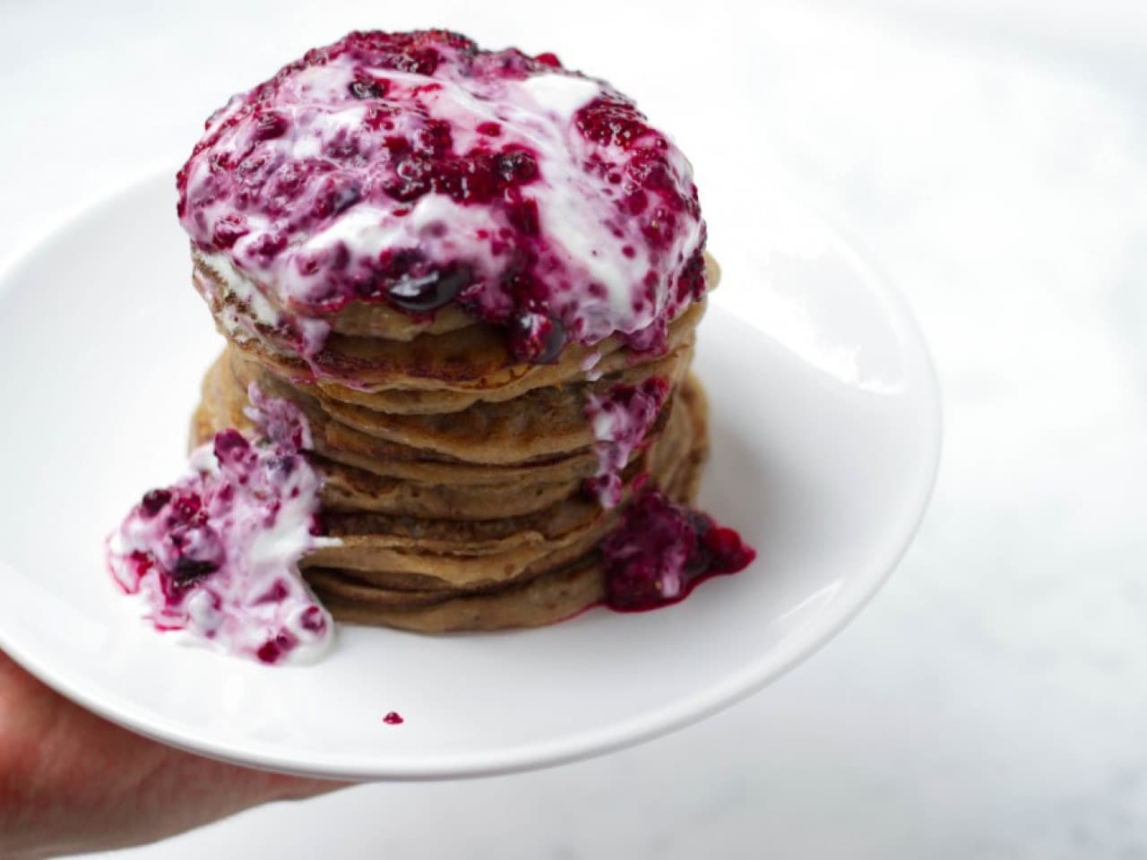 Banana pancake with fresh fruits