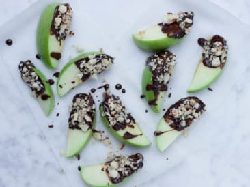 Fondue de chocolate con manzanas