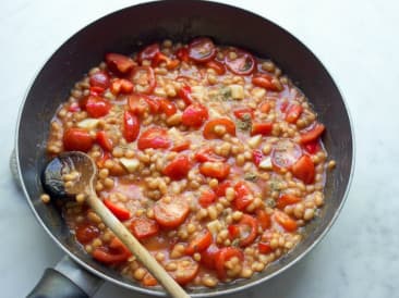 Ragoût de haricots blancs aux aubergines