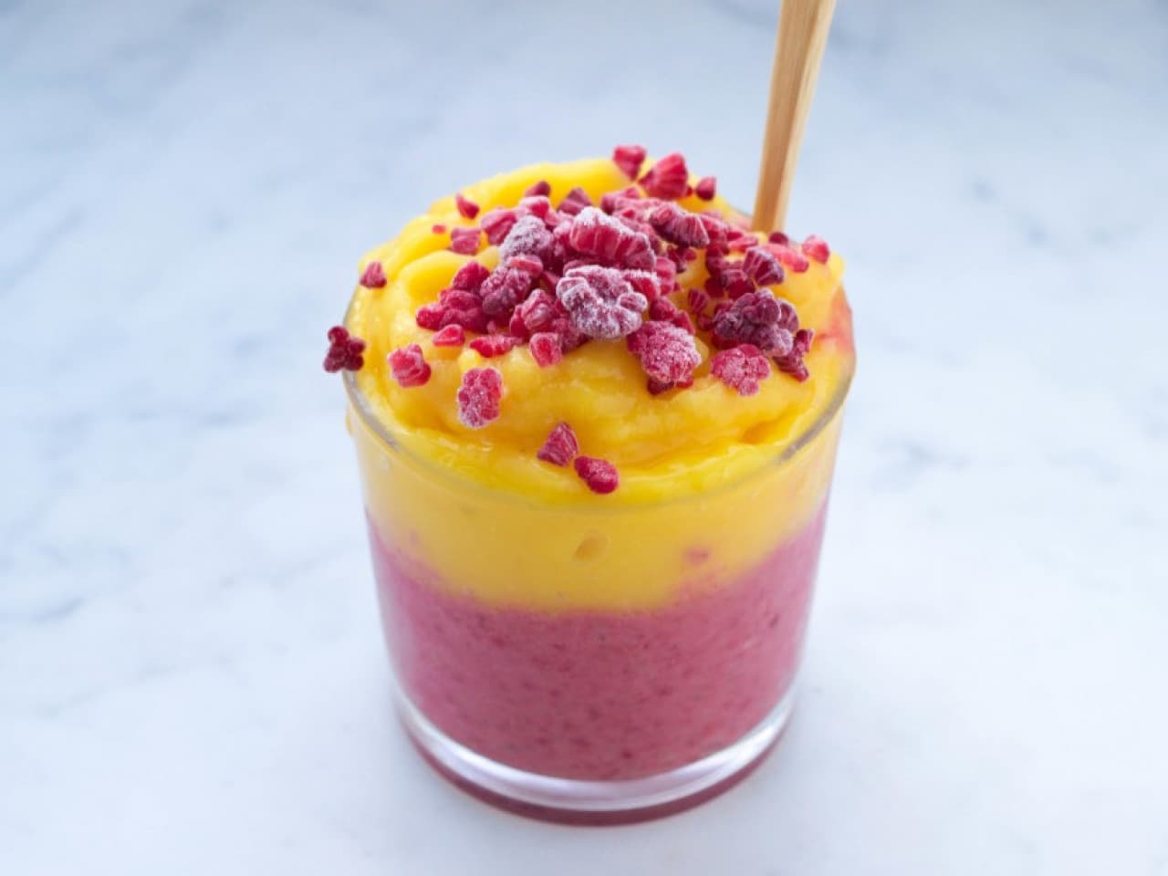 Smoothie framboise & mangue