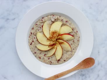 Gachas de trigo sarraceno con manzana y plátano