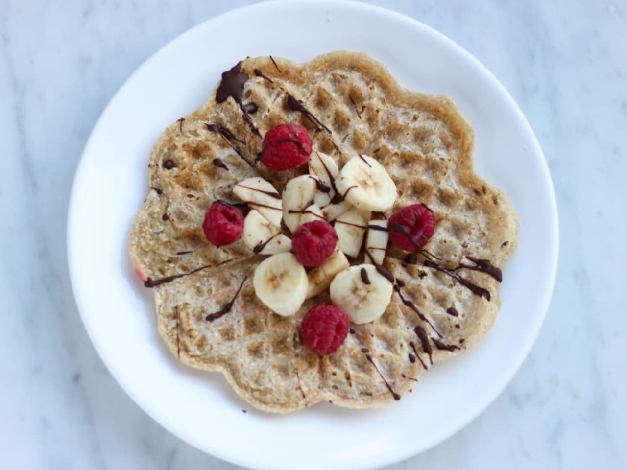 Gaufres à la banane et à l'avoine