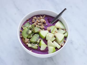 Healthy buckwheat porridge with berries