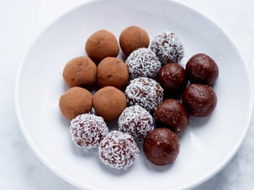 Trufas veganas de chocolate