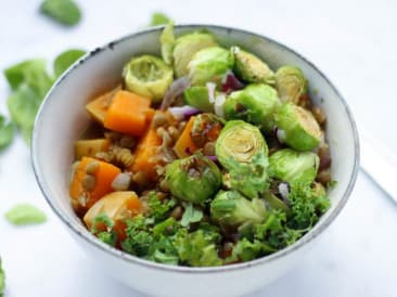 Curry con lentejas y calabaza