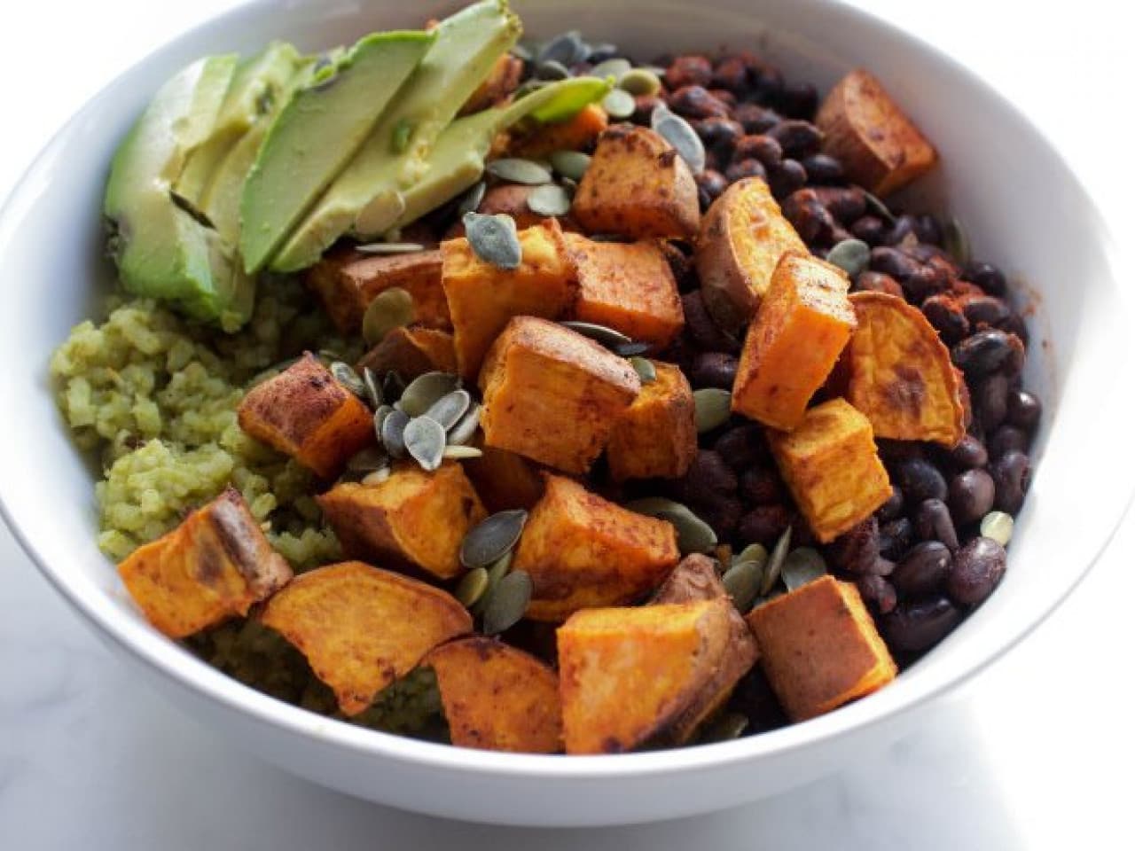 Delicious spicy sweet potato salad