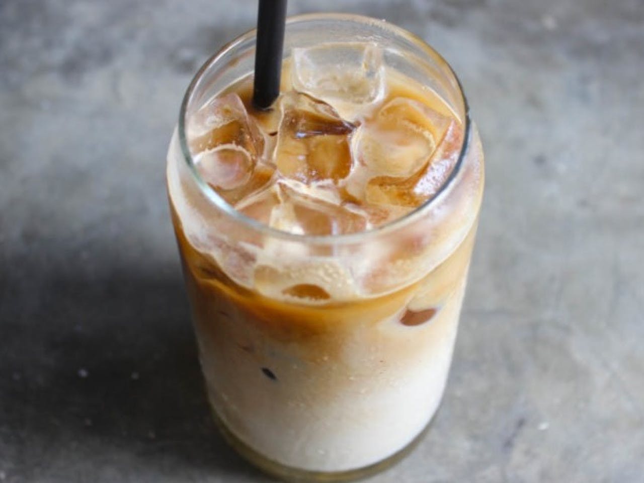 Iced coffee with almond milk