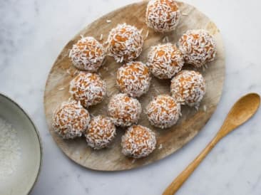 Bolas de jengibre y pastel de zanahoria