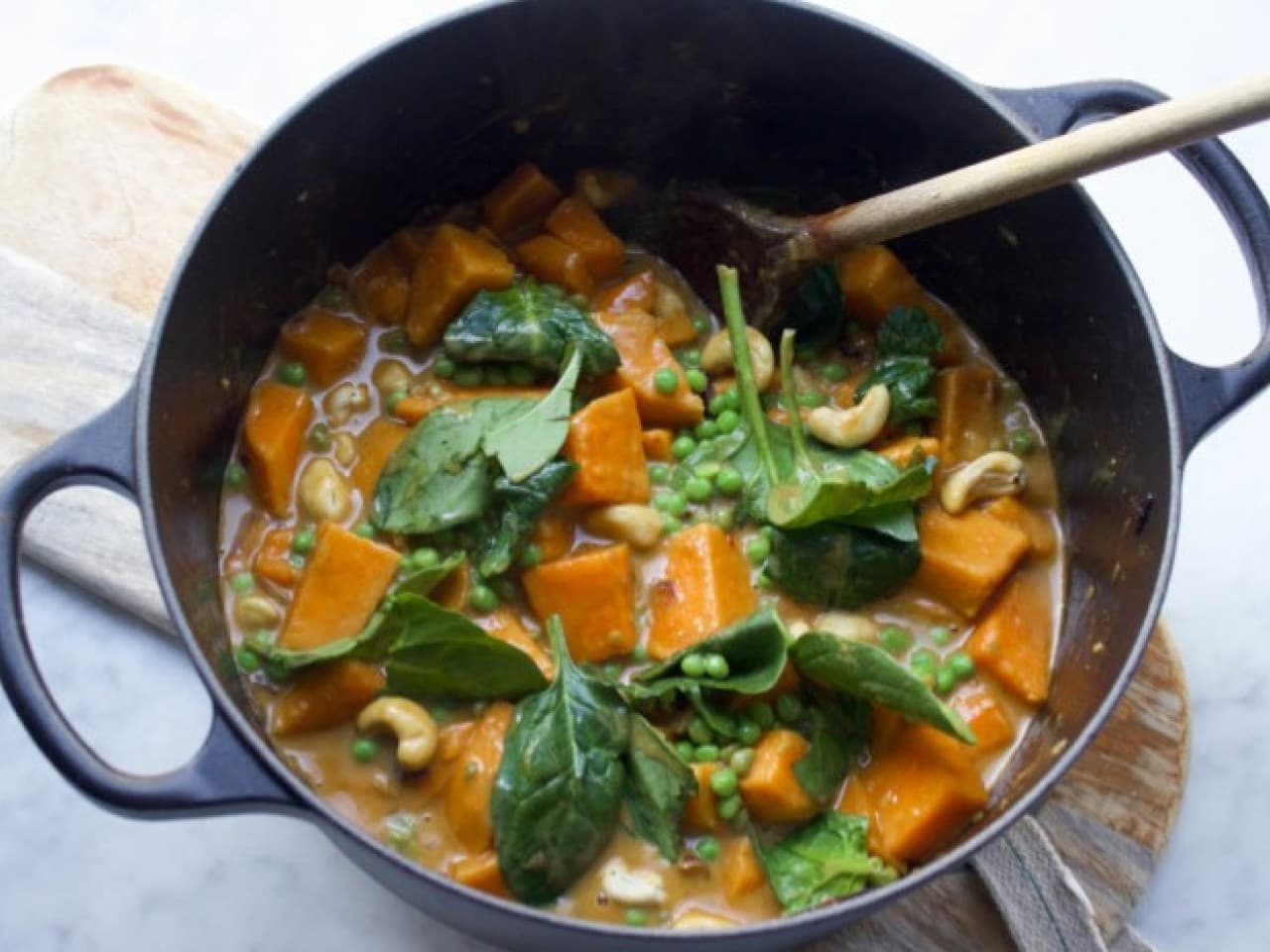 15 minuten zoete aardappel curry