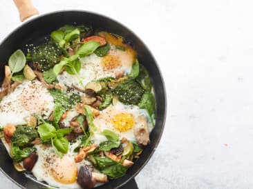 Shakshuka with mushrooms