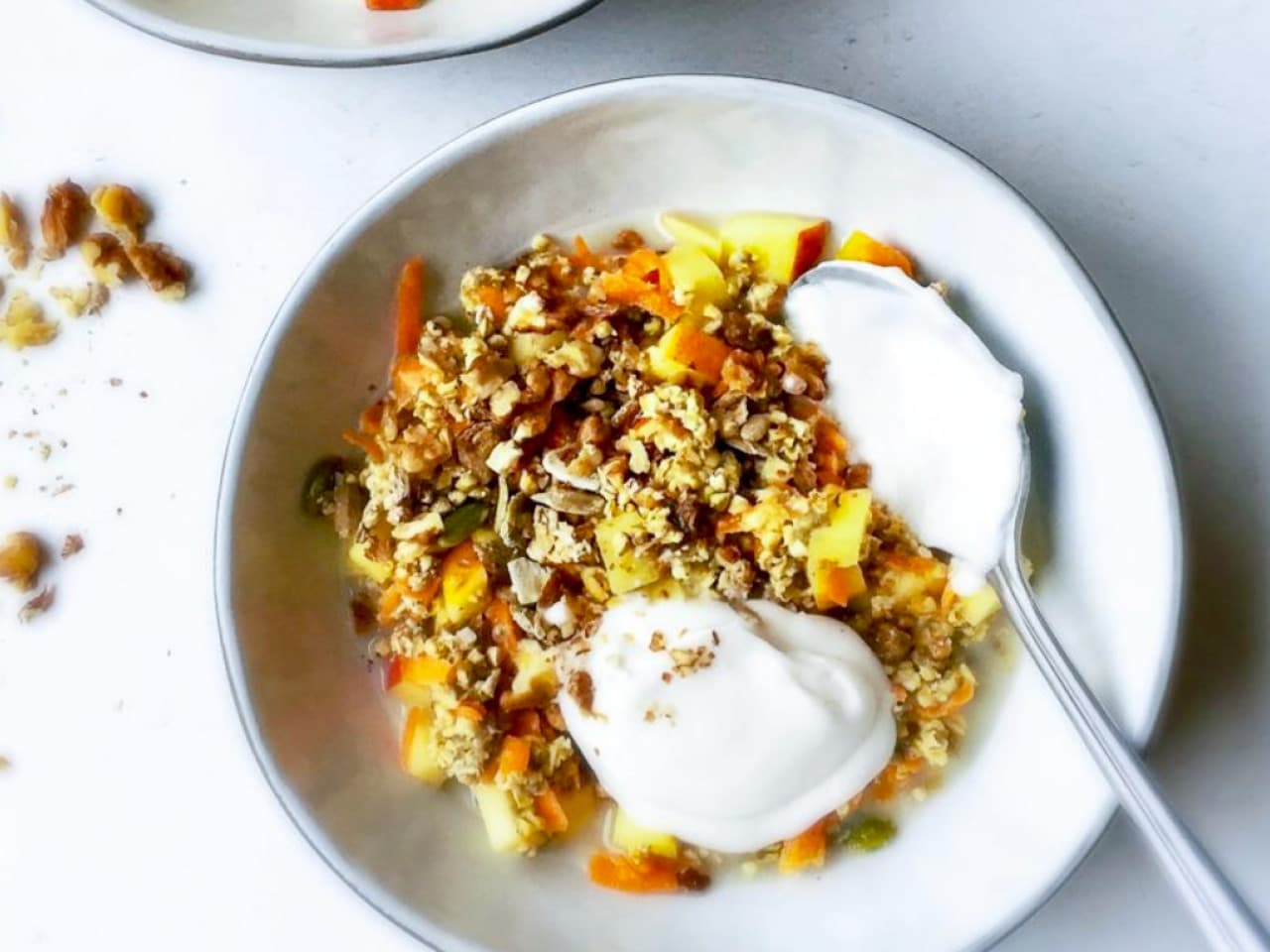 Gâteau aux carottes, flocons d'avoine