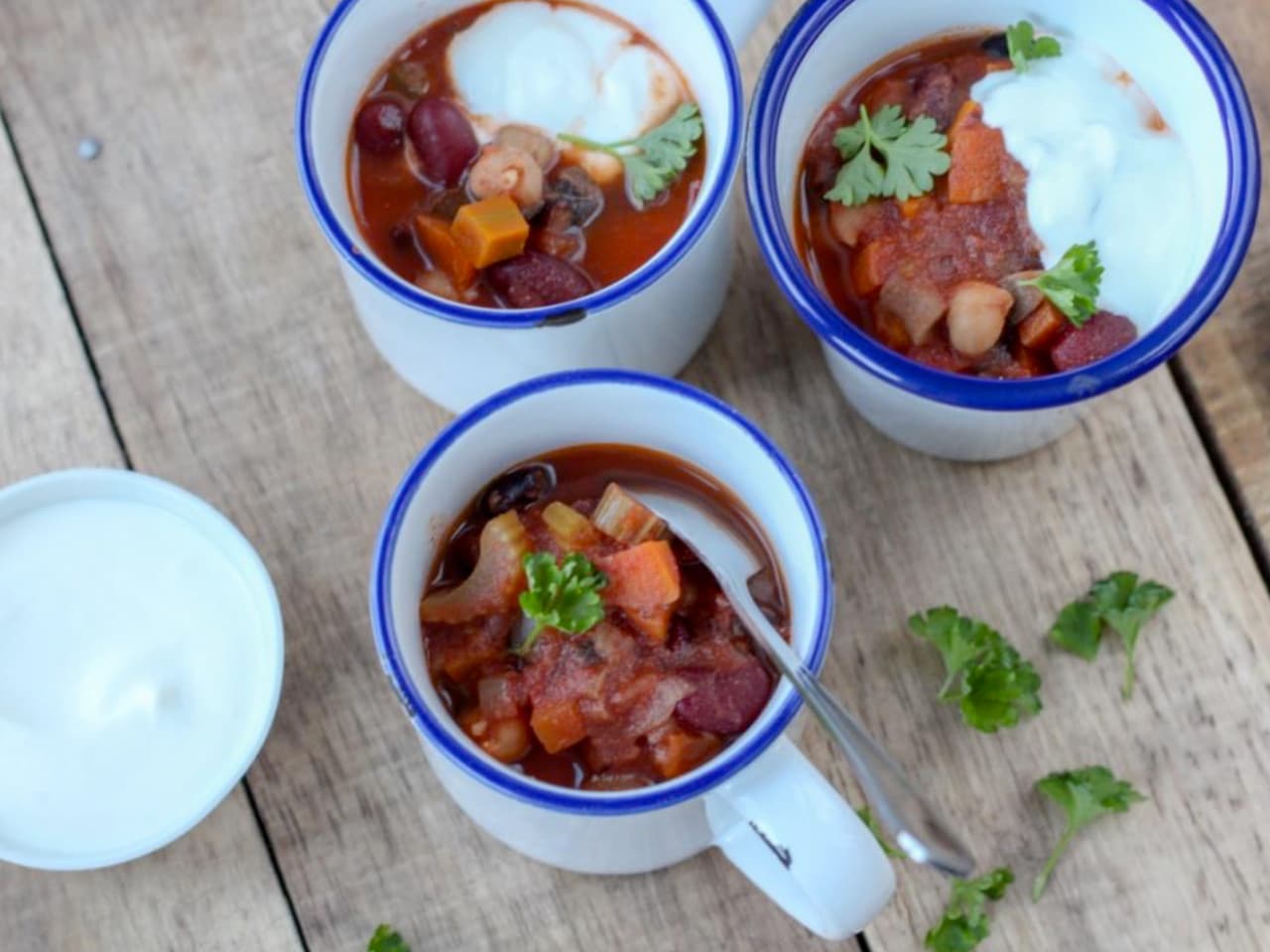 Chili Sin Carne met Zure Cashewroom