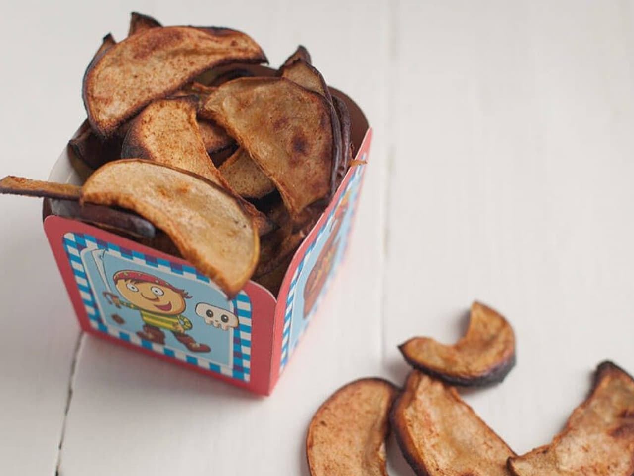 Chips de manzana con canela