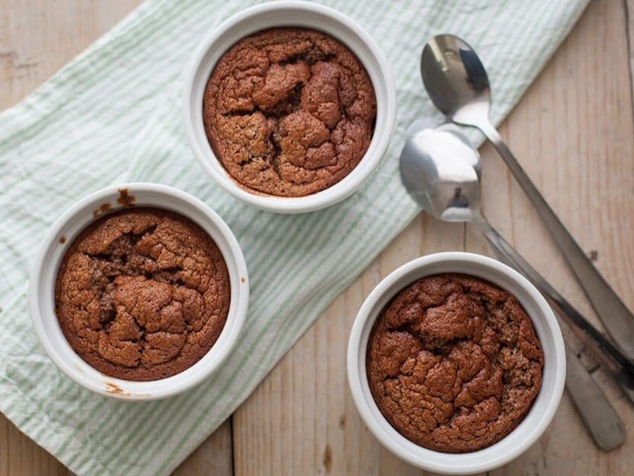 Soufflé de chocolate y plátano