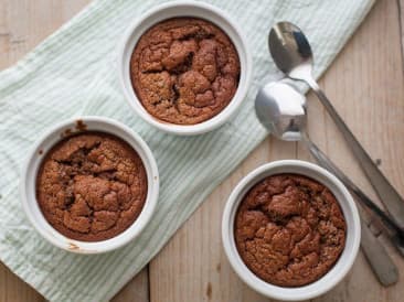 Chocolate and banana souffle