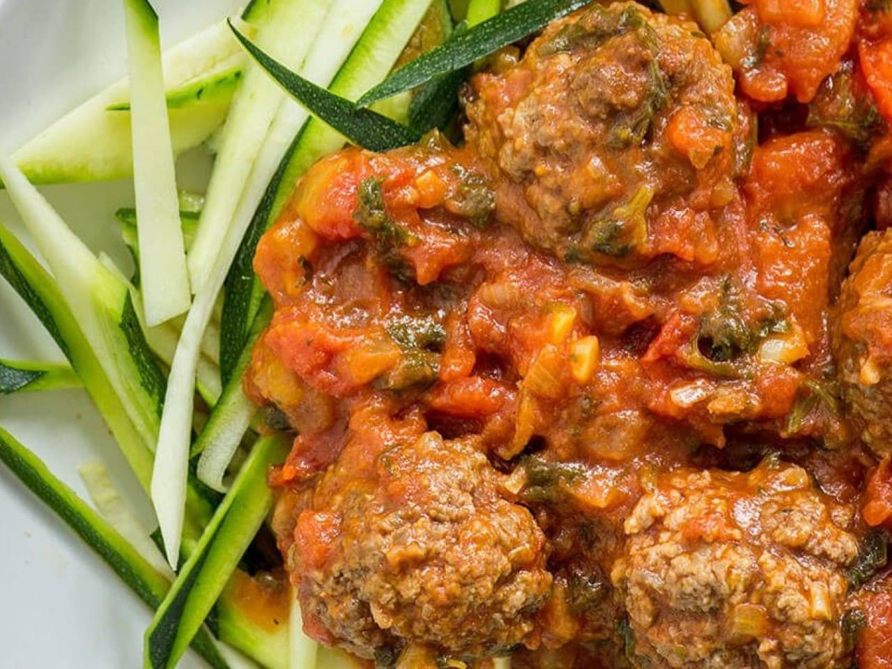 Courgetti meatballs