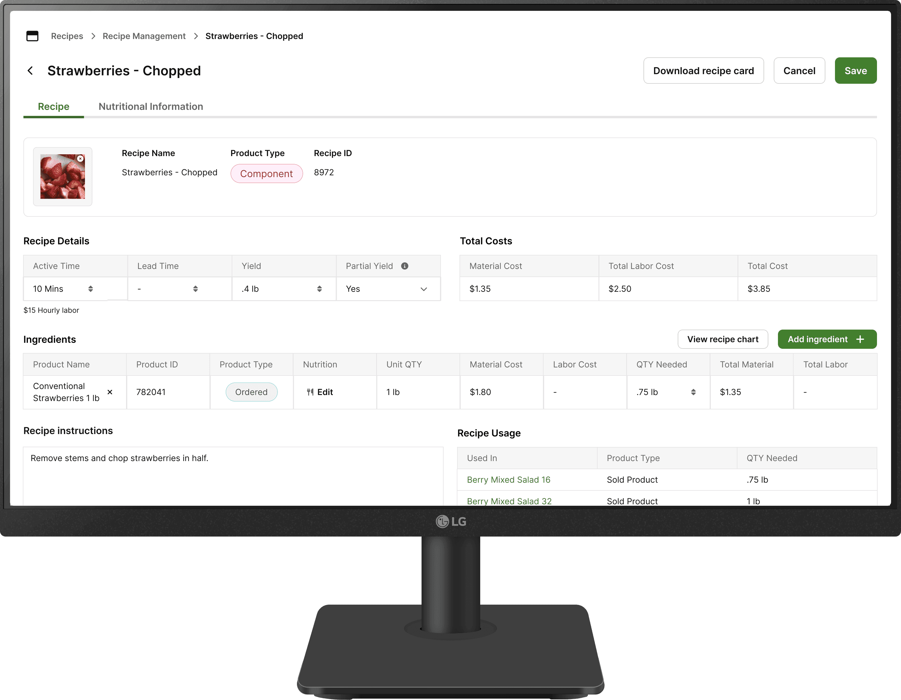 Recipe Management Hero