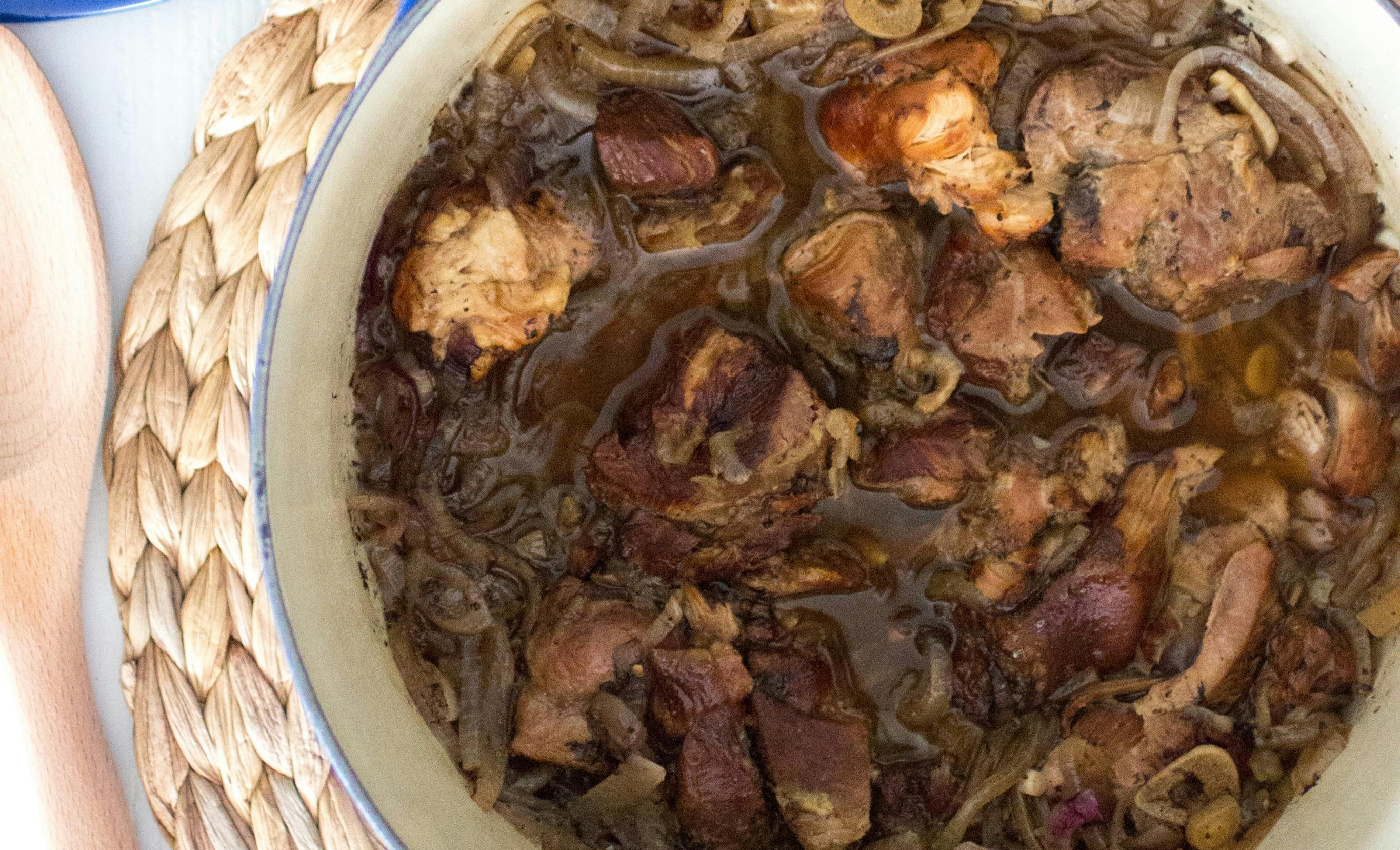 Turkey stew with balsamic vinegar