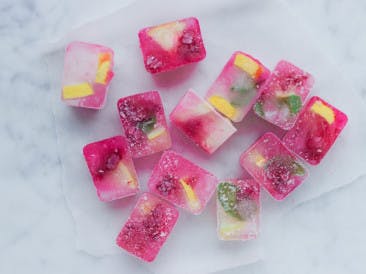 Festive ice cubes