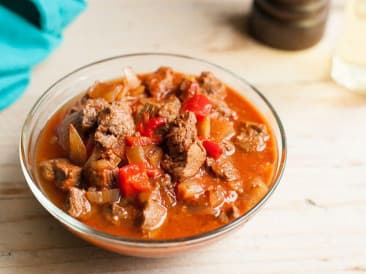 Hongaarse goulash uit de slowcooker