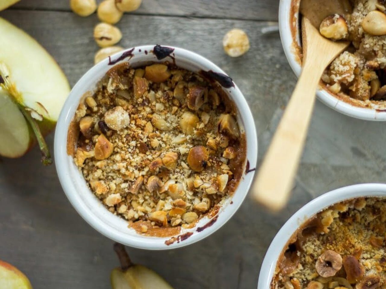 Paleo apple and pear crumble