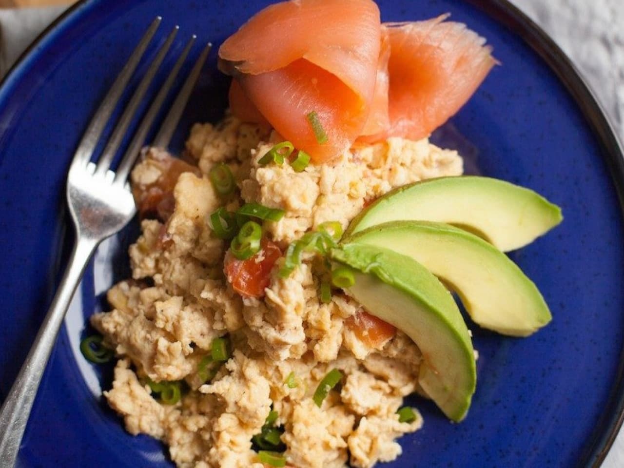 Revuelto de salmón ahumado